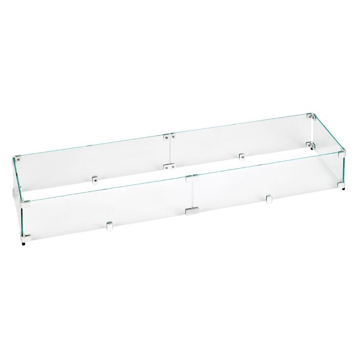 American FireGlassLinear Glass Flame Guard for 36" x 6" Linear Drop-In Fire Pit Pan
