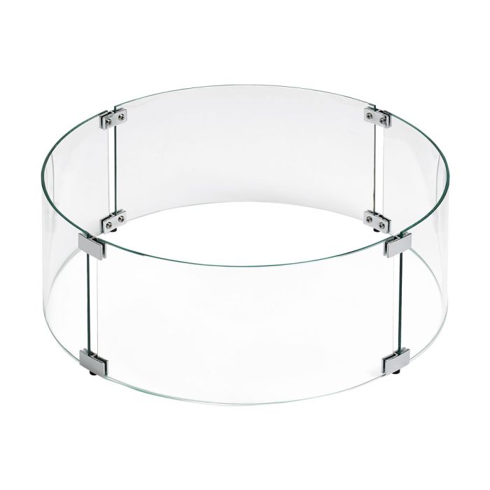 American Fire Glass Round Glass Flame Guard for 19" Round Drop-In Fire Pit Pan