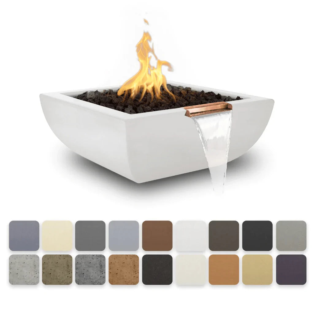 Concrete Square Fire Bowl and water bowl | The Outdoor Plus