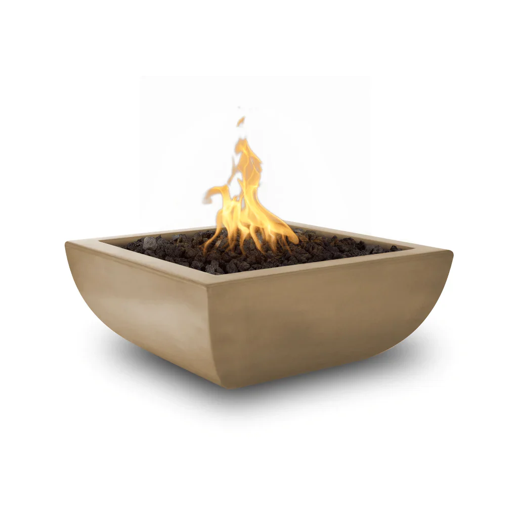 Square Fire Bowl 24" | The Outdoor Plus - Avalon GFRC