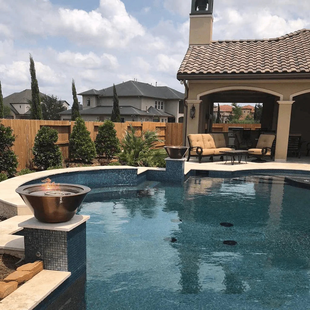 The Outdoor Plus - Cazo Hammered Copper Round Fire Bowl 30"