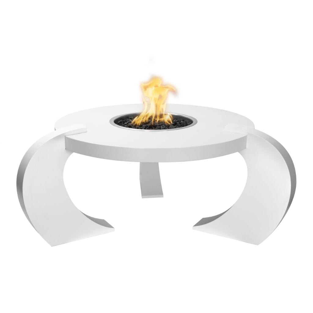 68" Frisco Copper & Corten Steel & Stainless Steel Fire Pit Table - The Outdoor Plus