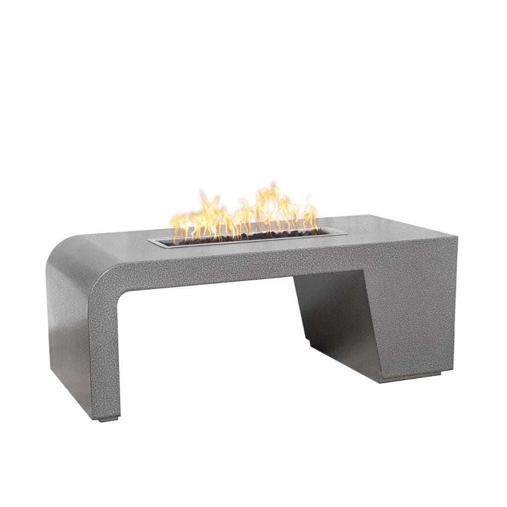 96" Maywood Powder Coated Steel Rectangle Fire Pit Table -The Outdoor Plus
