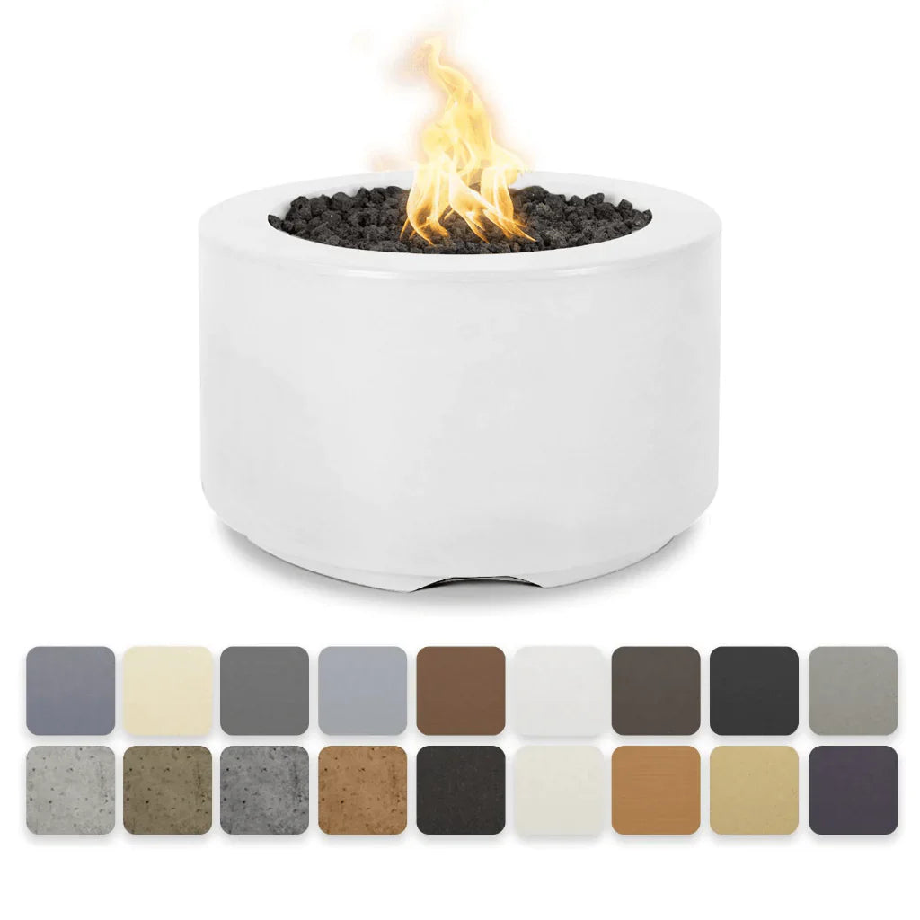 The Outdoor Plus 32 Inch Florence GFRC Concrete Round Liquid Propane Fire Pit