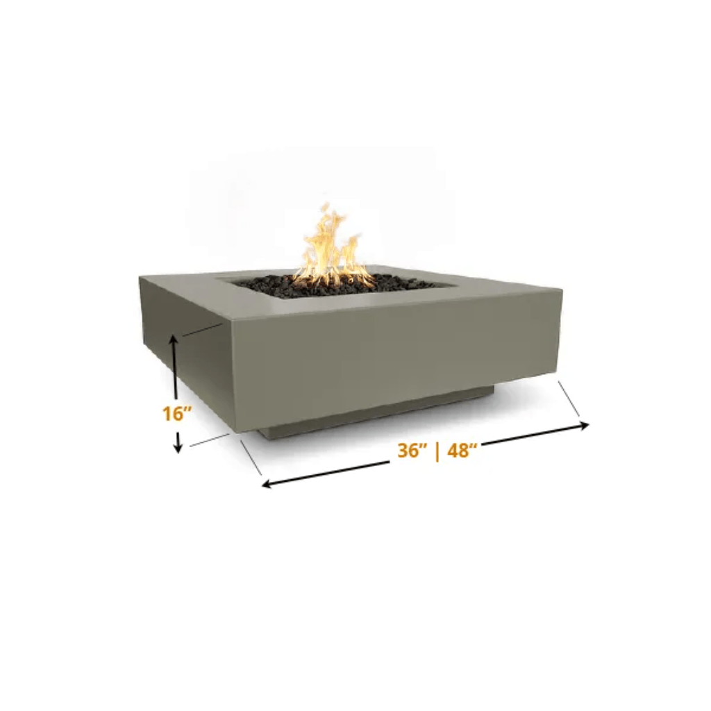 Natural Gas Fire pit | Concrete Square Fire Pit table