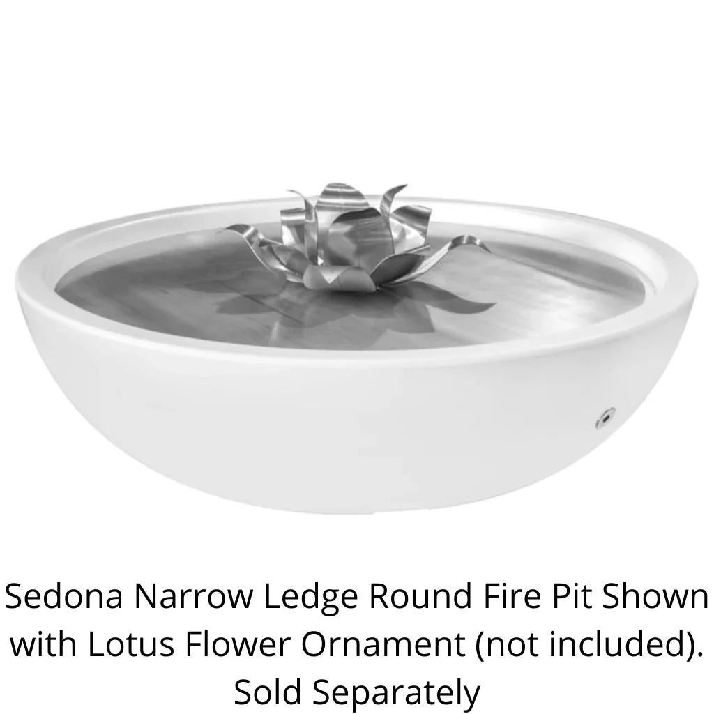 The Outdoor Plus 48 Inch Sedona Narrow Ledge GFRC Concrete Round Liquid Propane Fire Pit