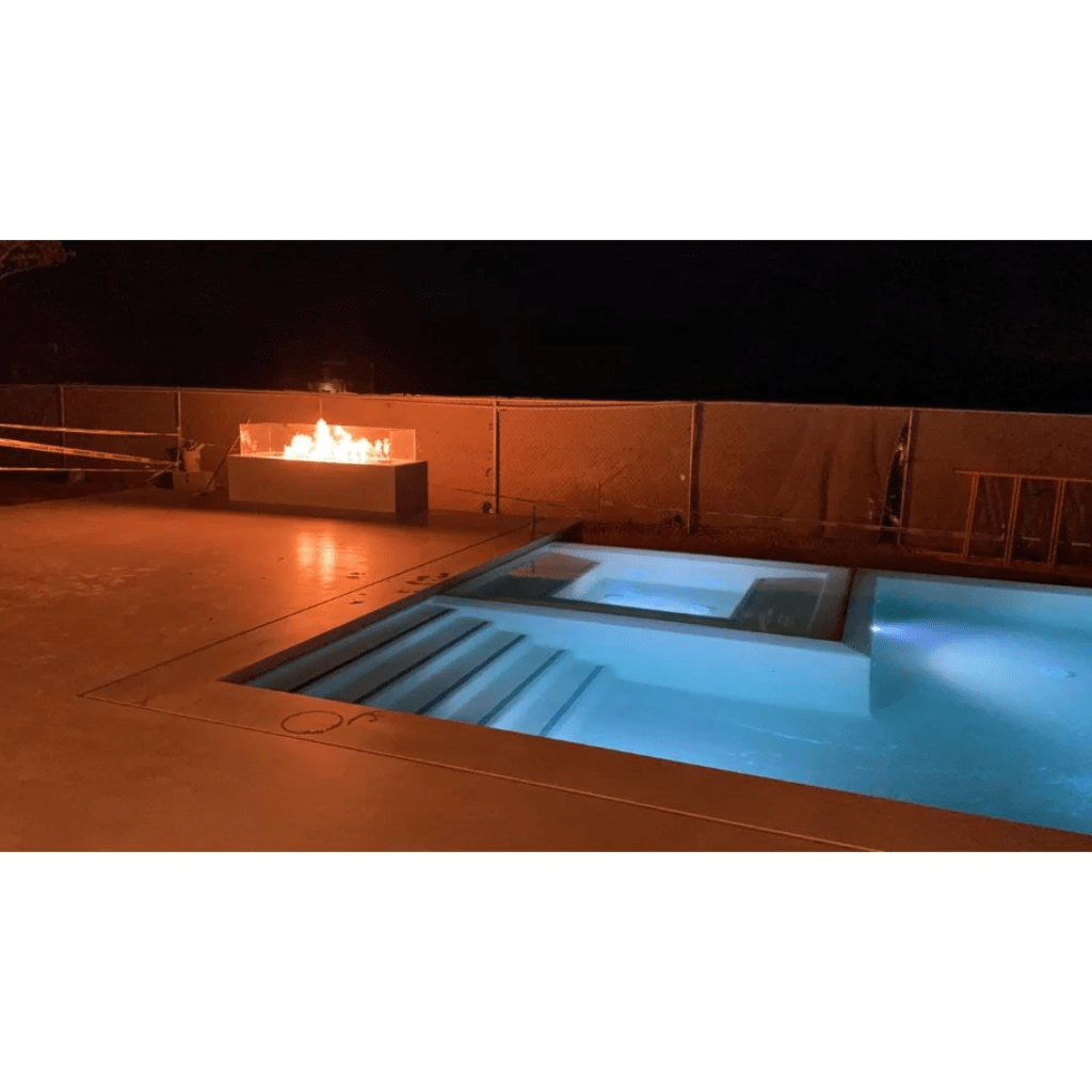 The Outdoor Plus - Cabo Linear GFRC Concrete Rectangle Natural Gas Fire Pit 56"