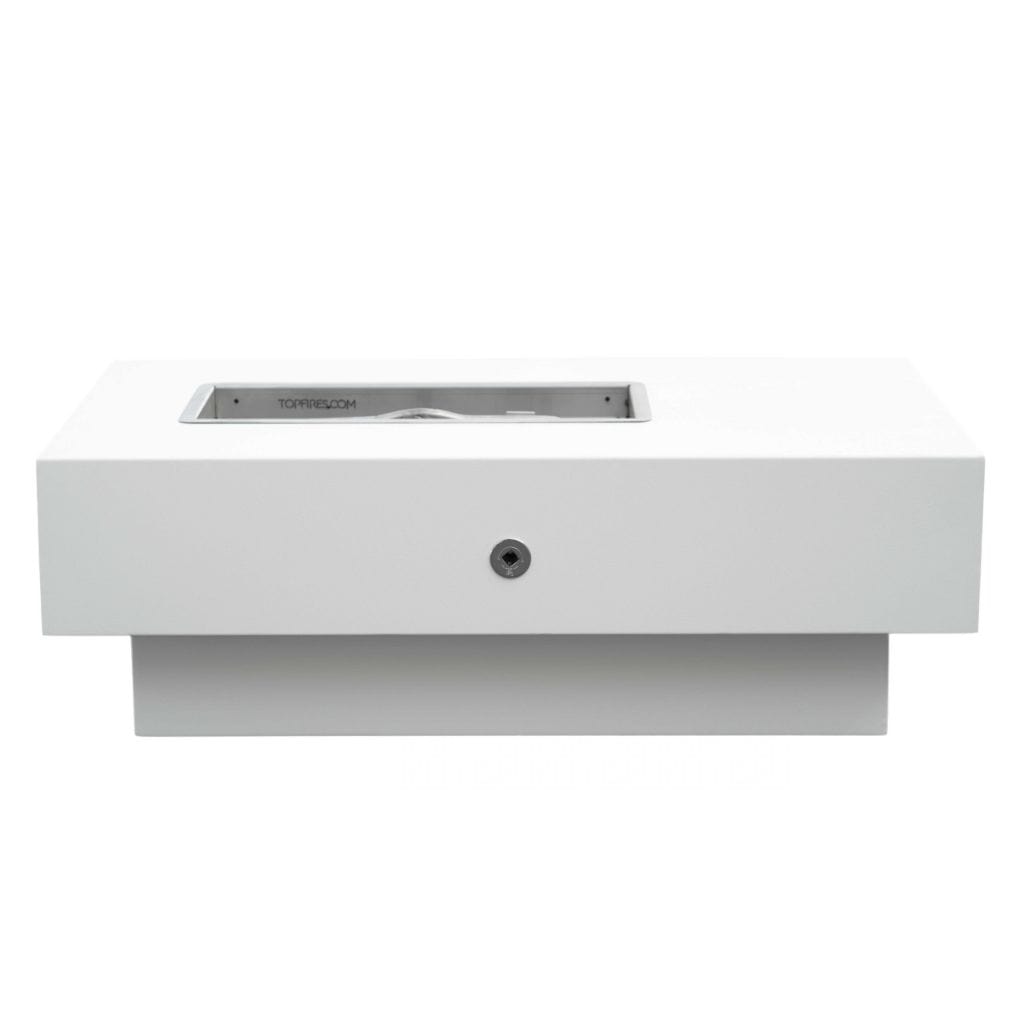 60" San Juan Powder Coated Steel Rectangle Fire Pit Table - The Outdoor Plus