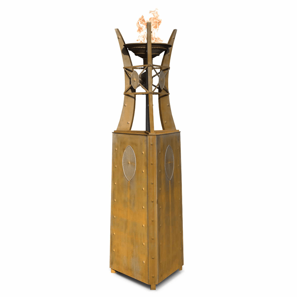 Gas Fire Tower For Sale |  Bastille Corten Steel Square