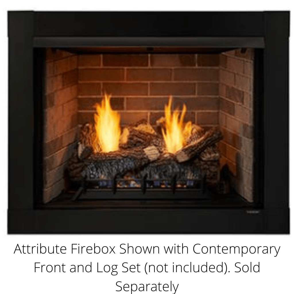 Monessen - 36" Attribute Universal Circulating Vent Free Firebox with Radiant Face and Multitonal Brown/Gray Reversible Interior Panels