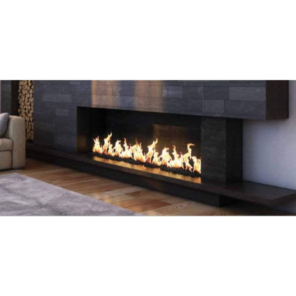 Mason-lite Square Sides 120 Inch Linear Gas Fireplace - Dual 12" B-vent