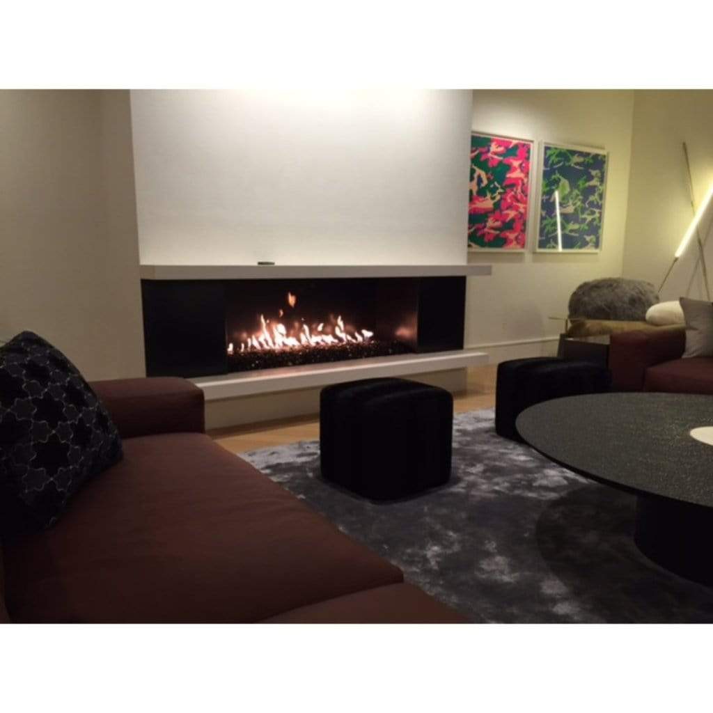 Mason-lite Square Sides 120 Inch Linear Gas Fireplace - Dual 12" B-vent