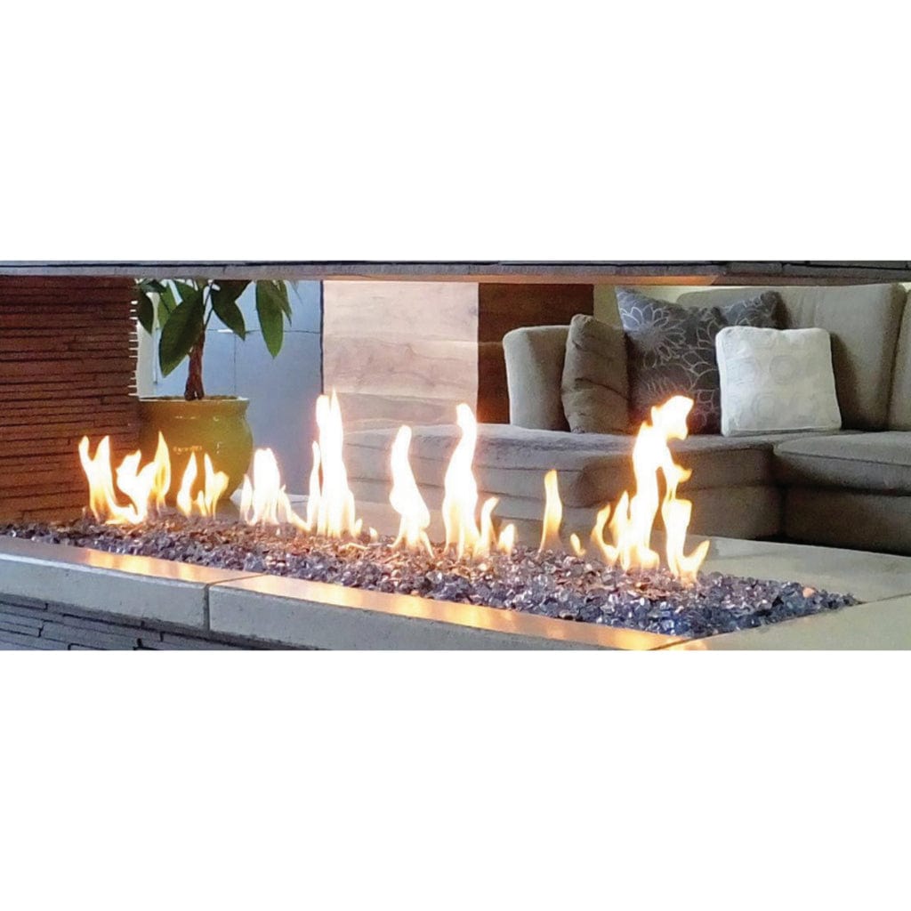 Mason-lite Linear Drop-in 72 Inch High-efficiency Fireplace Burner With LED Lights For Use With LMFP72