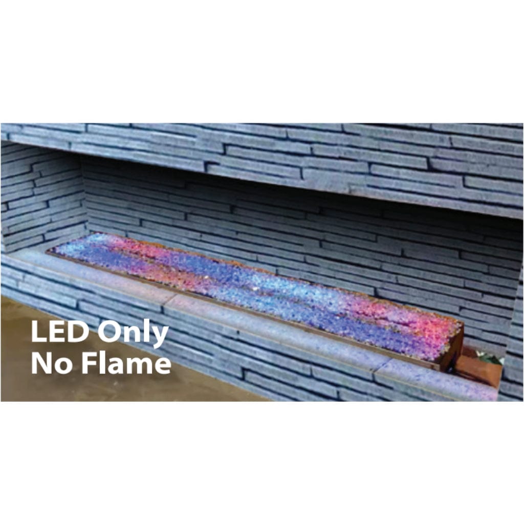 Mason-lite 84 Inch Reflective Fire Linear Drop-in Burner With LED Lights For Use With LMFP84