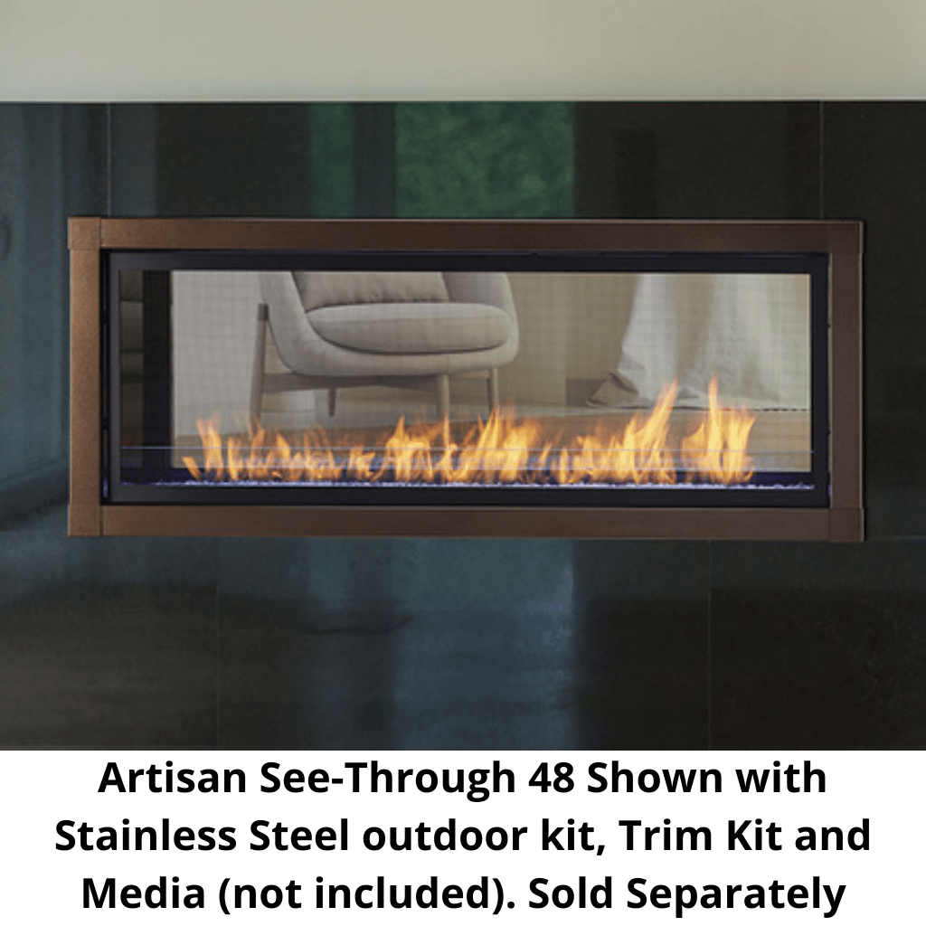 Monessen See-through Linear Artisan 48 Ventless Fireplace