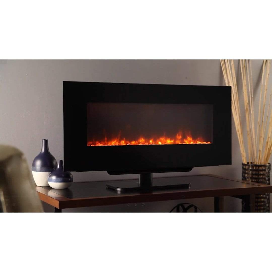 SimpliFire 38 Inch Modern Linear Wall Mount Electric Fireplace