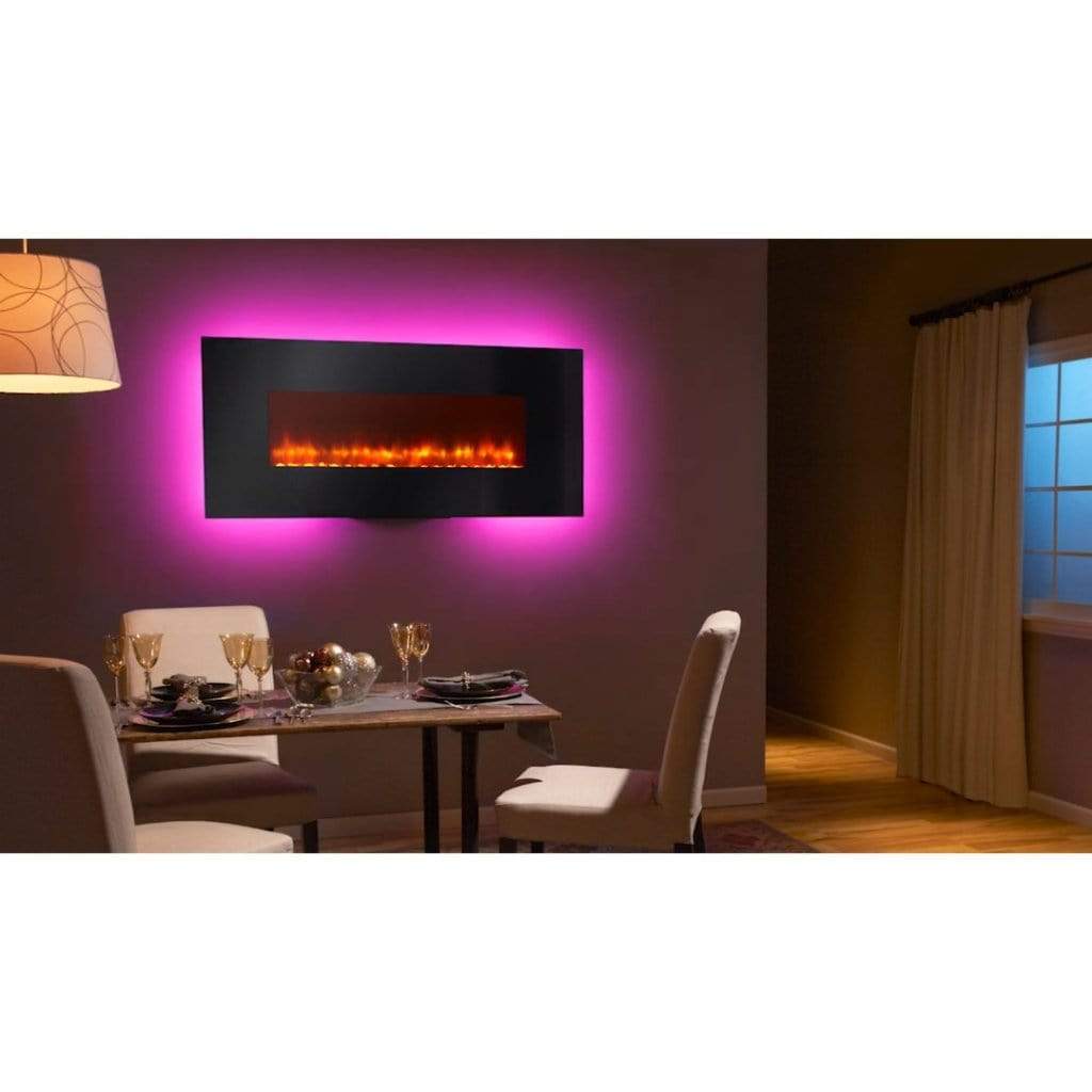 SimpliFire 38 Inch Modern Linear Wall Mount Electric Fireplace