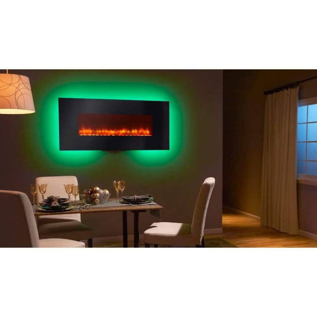 SimpliFire 38 Inch Modern Linear Wall Mount Electric Fireplace