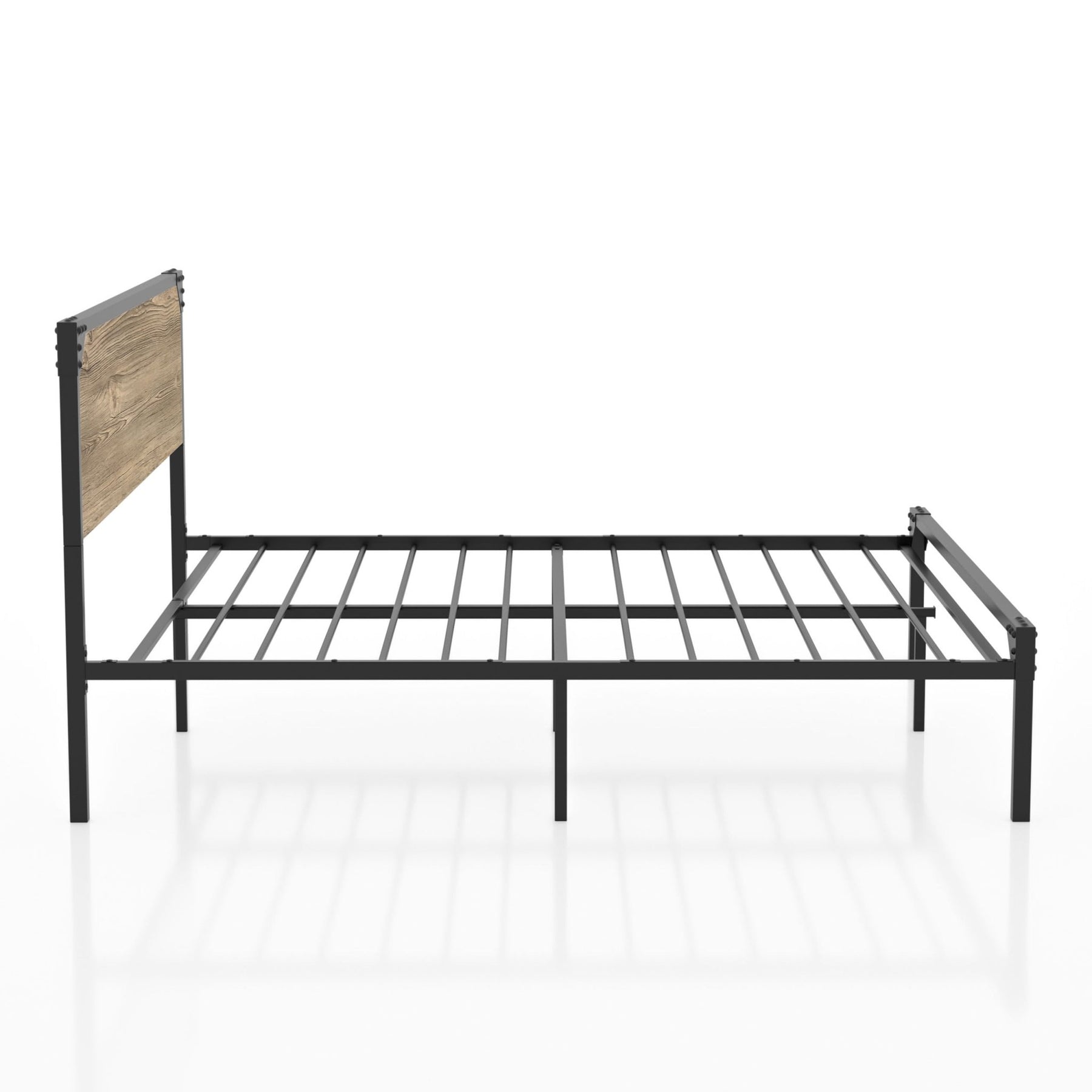Budenholz Platform California King Bed in Light Gray