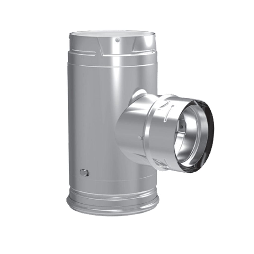 DuraVent - 4" Inner Diameter PelletVent Pro Increaser Tee With Clean-Out Tee Cap