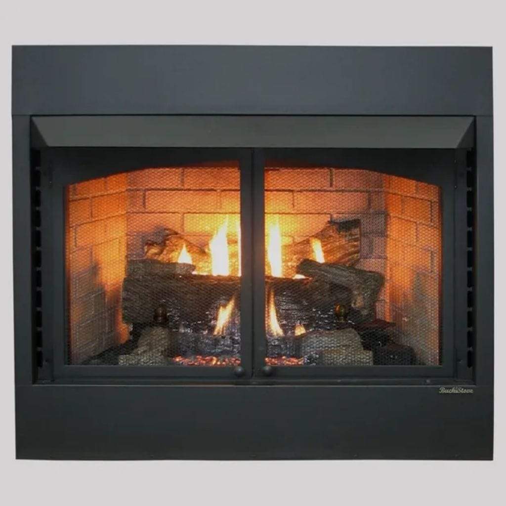 Buck Stove Vent Free Builder Series Gas Firebox with Oak Logs Model ZCBBXL