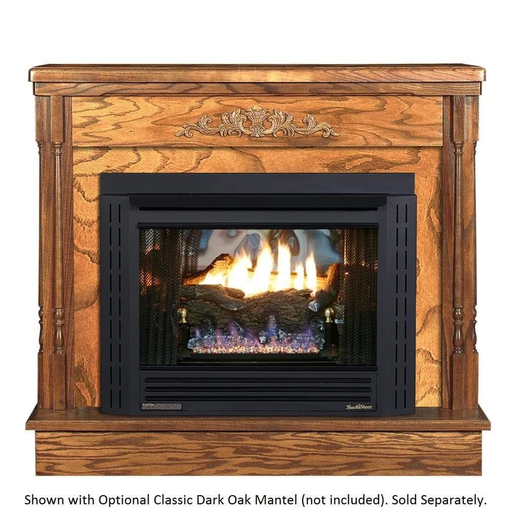 Buck Stove Model 34 Contemporary Vent Free Gas Stove With Blower