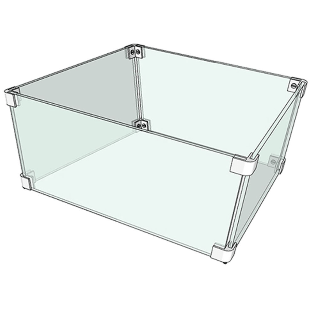 The Outdoor Plus - Square Tempered Glass Wind Guard