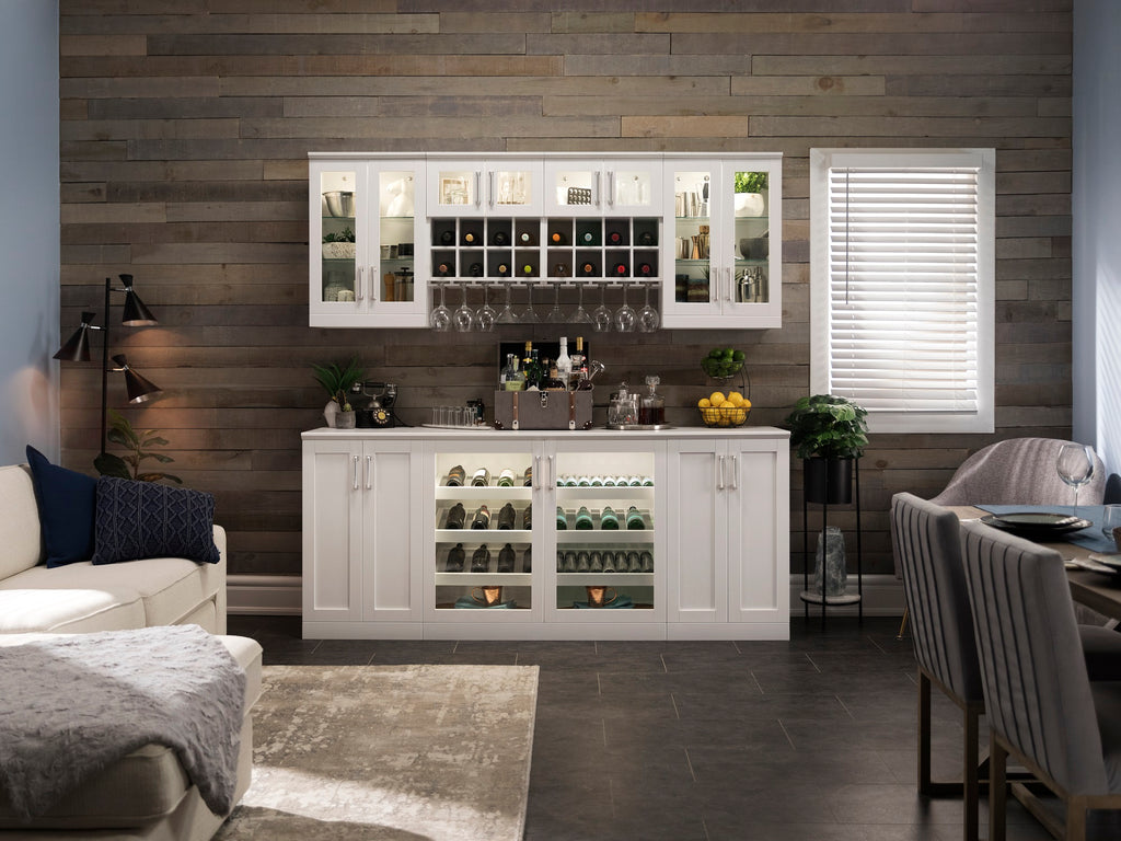 White Home Bar 2-Door Cabinet - 21"