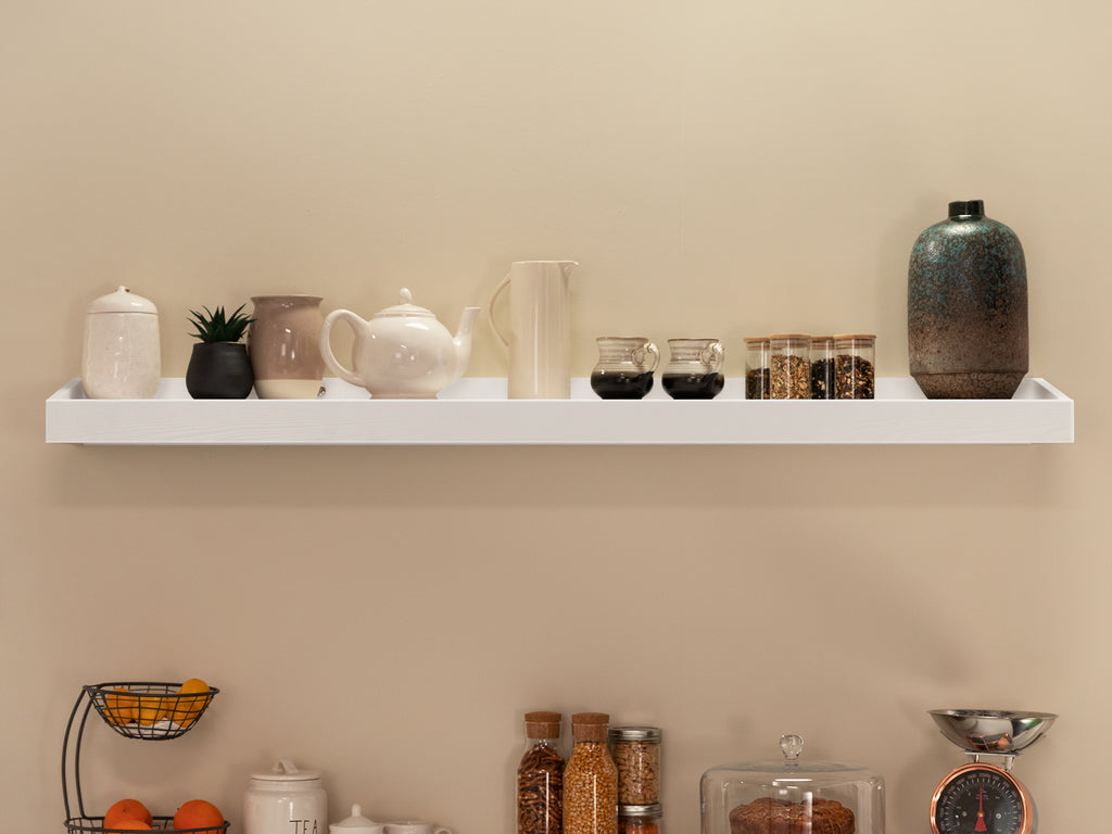 White 42" Hanging Stemware Shelf