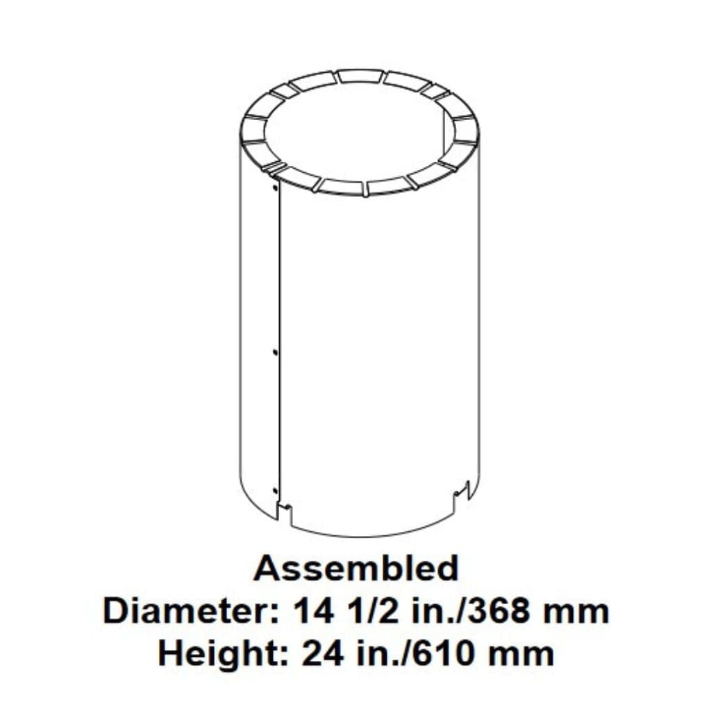 Majestic - 24" AS8 Straight Attic Insulation Shield with Straight Flue for SL300 Series Pipe