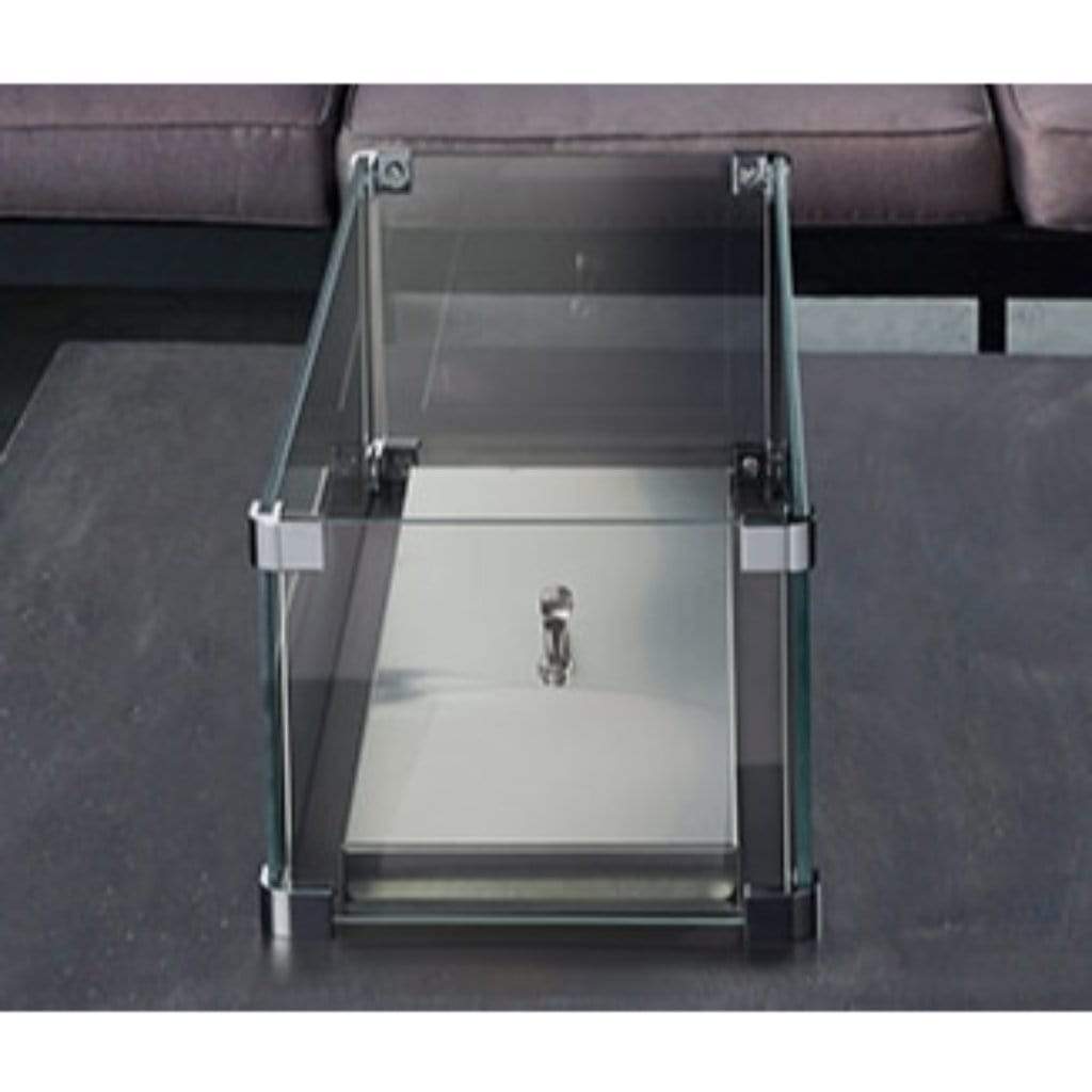 Majestic - 24" Glass Wind Shield for Plaza Linear Firepit Burner Extension Kit