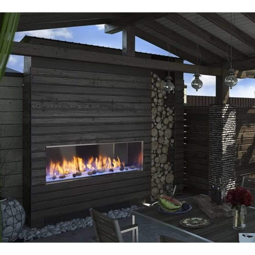 Majestic Lanai 48 Inch Vent Free Contemporary Linear Gas Fireplace