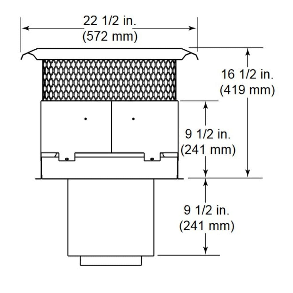 Majestic - 8" TCT375 Terra Cotta Vertical Termination Cap for SL300 Series Pipe