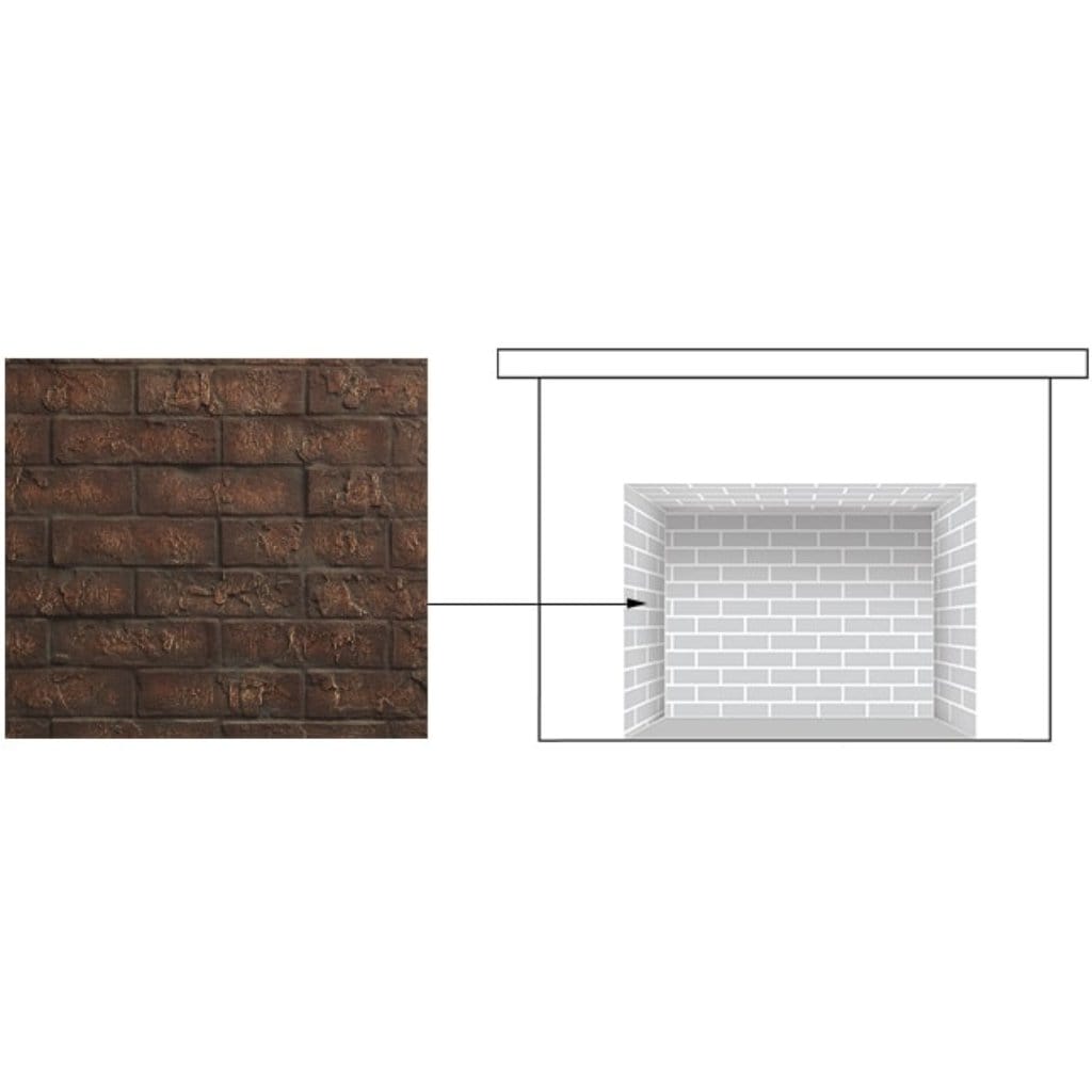 Majestic - Brick Interior Panels for Marquis II See-Through Direct Vent Fireplace
