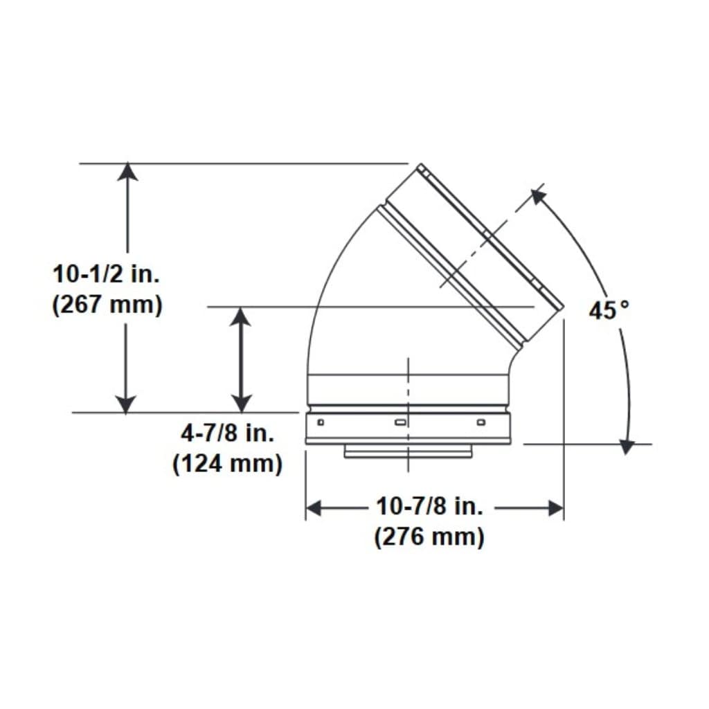 Majestic - DVP45 45 Degree Elbow