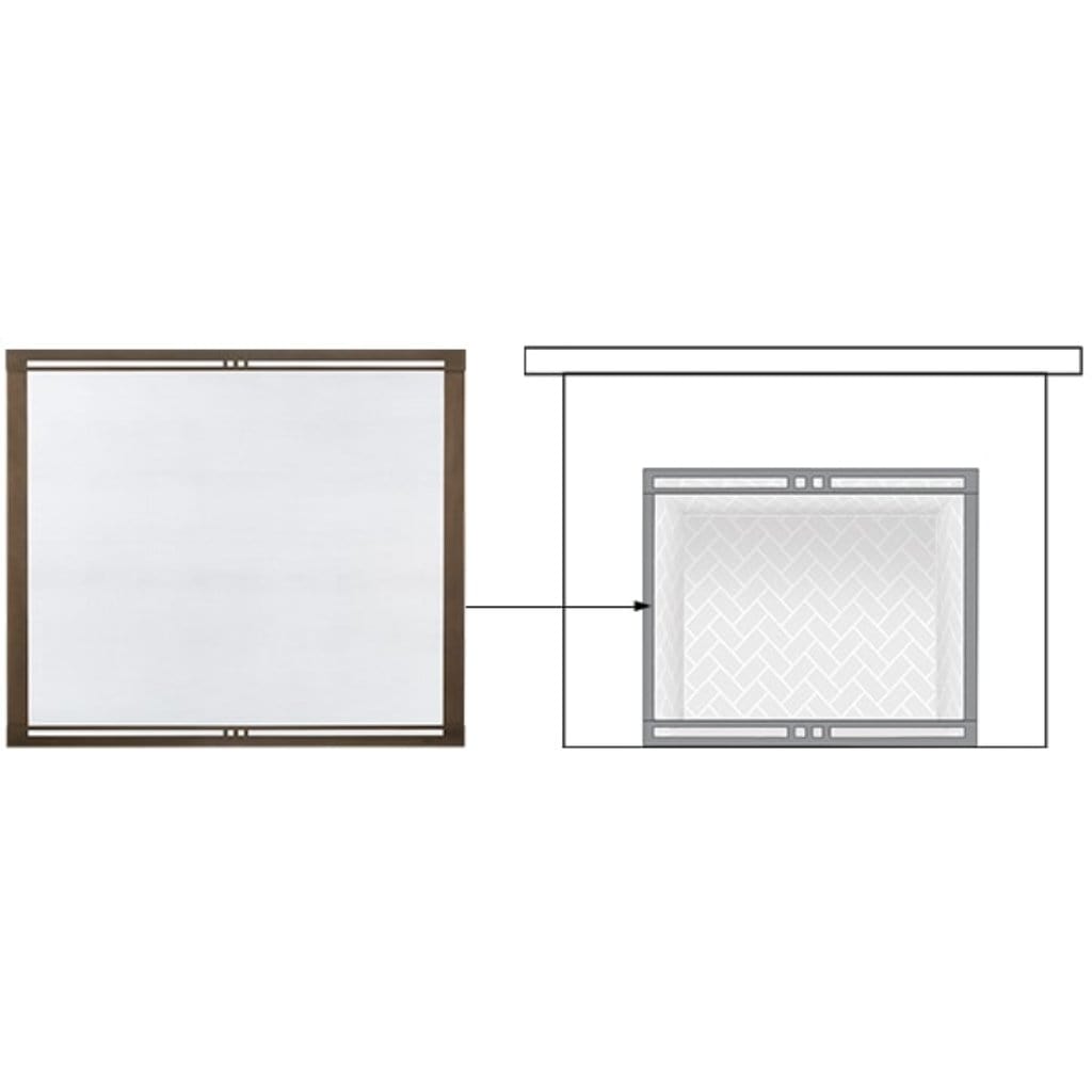 Majestic - Firescreen Fronts for Marquis II See-Through Direct Vent Fireplace