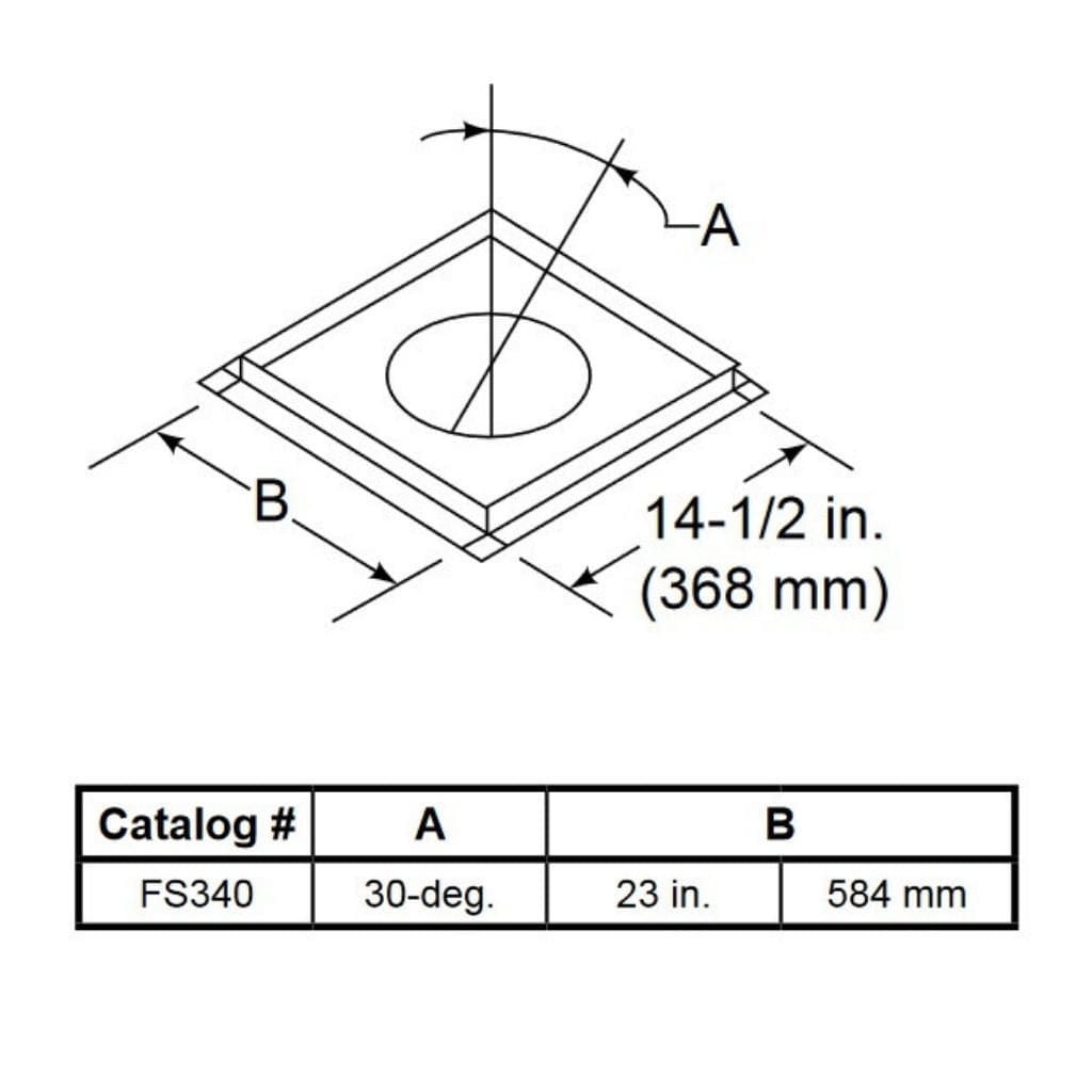 Majestic - FS340 30 Degree Angular Flue Firestop for SL300 Series Pipe