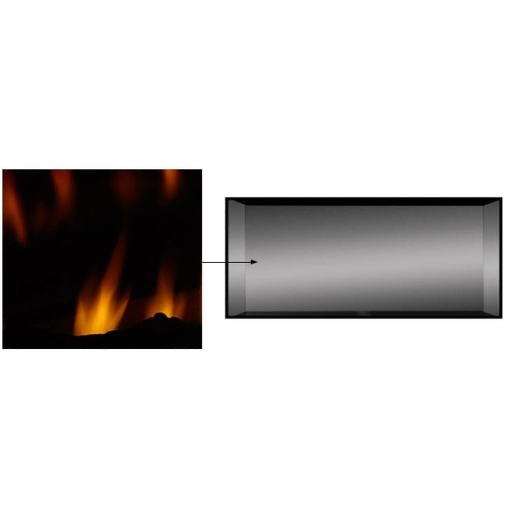 Majestic - Reflective Black Ceramic Glass Liner Kit for Echelon II See-Through DV Fireplace