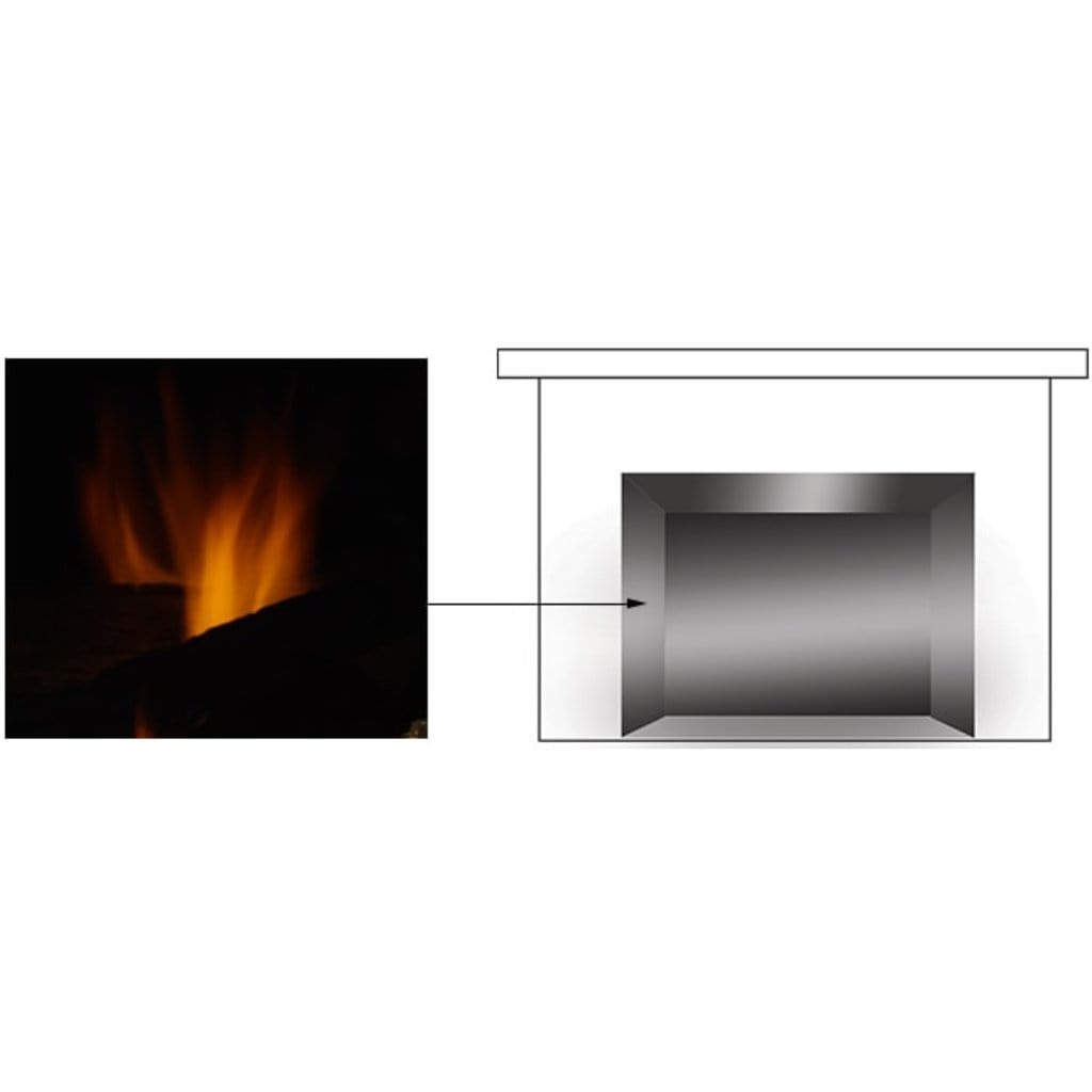 Majestic - Reflective Black Glass Walls for Marquis II Direct Vent Fireplace
