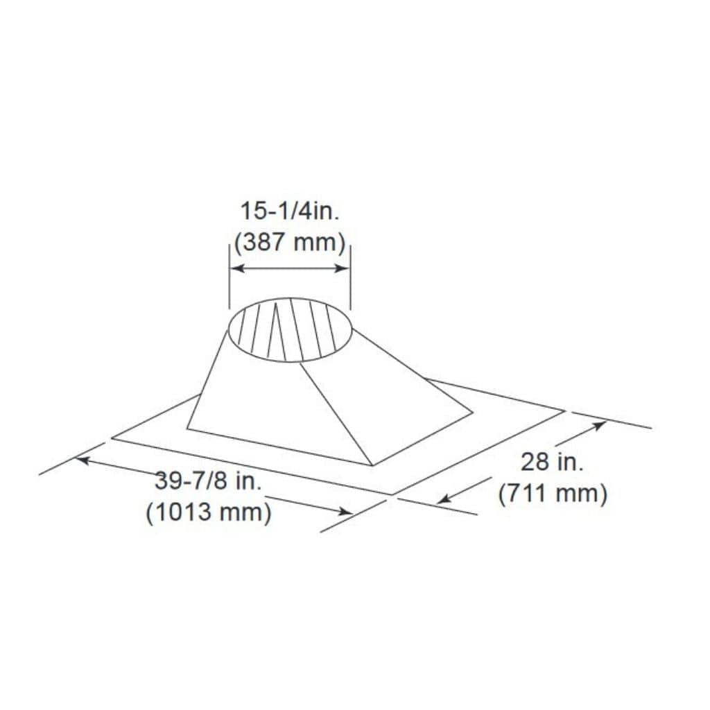 Majestic - RF571 7/12 - 12/12 Pitch Roof Flashing for SL1100 and SL400 Series Pipe
