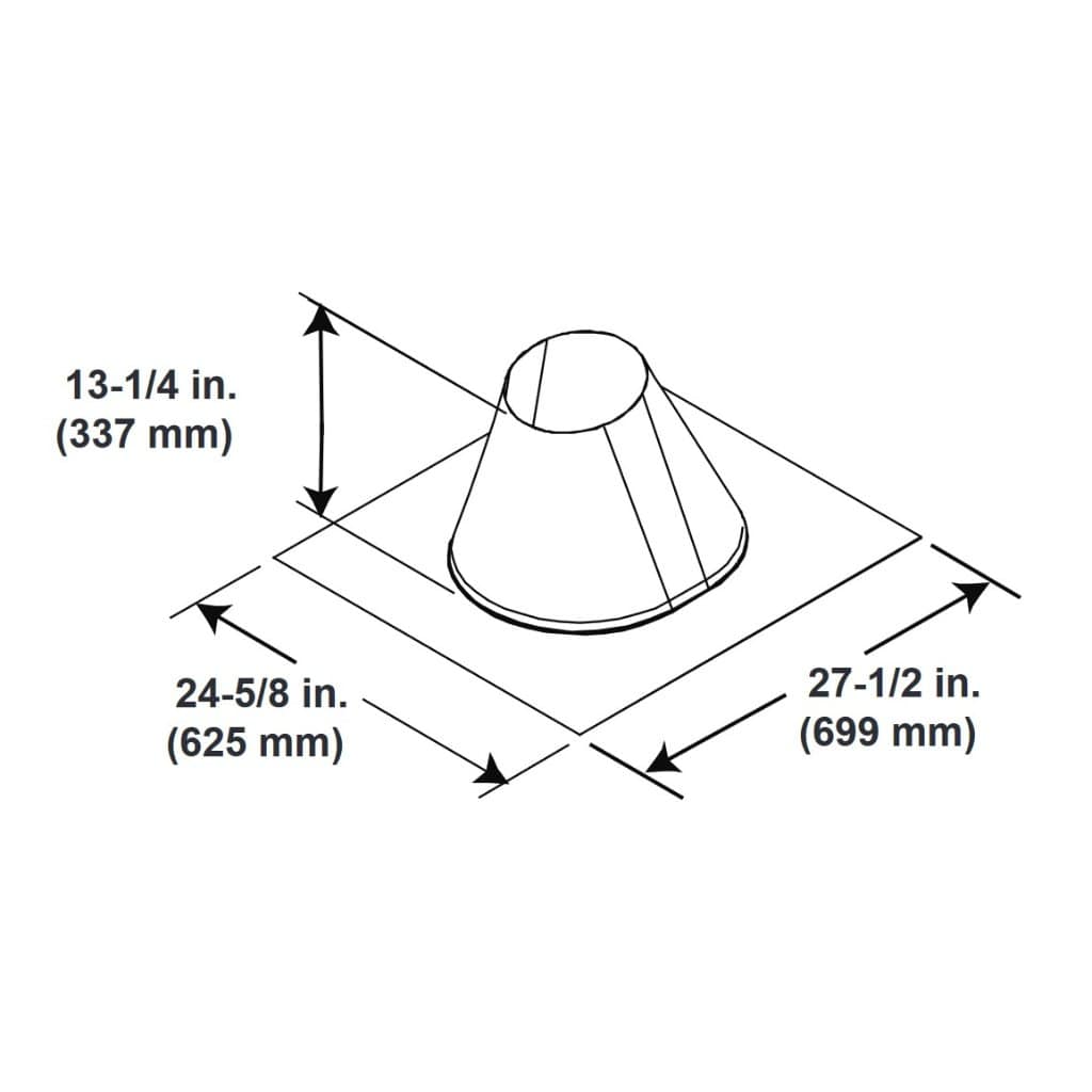 Majestic - RF6 0/12 - 6/12 Pitch Roof Flashing