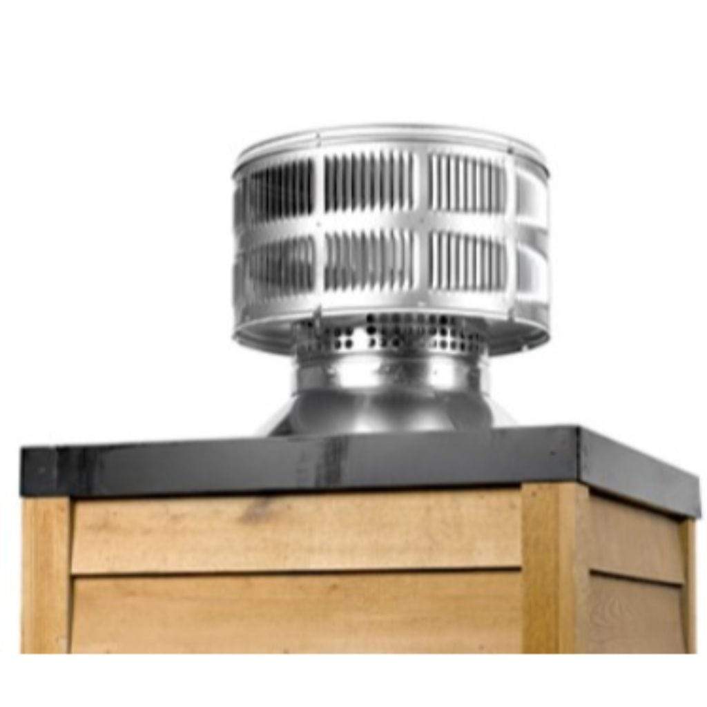 Majestic - TR342-B Round Telescoping Termination Cap with Storm Collar for SL300 Series Pipe