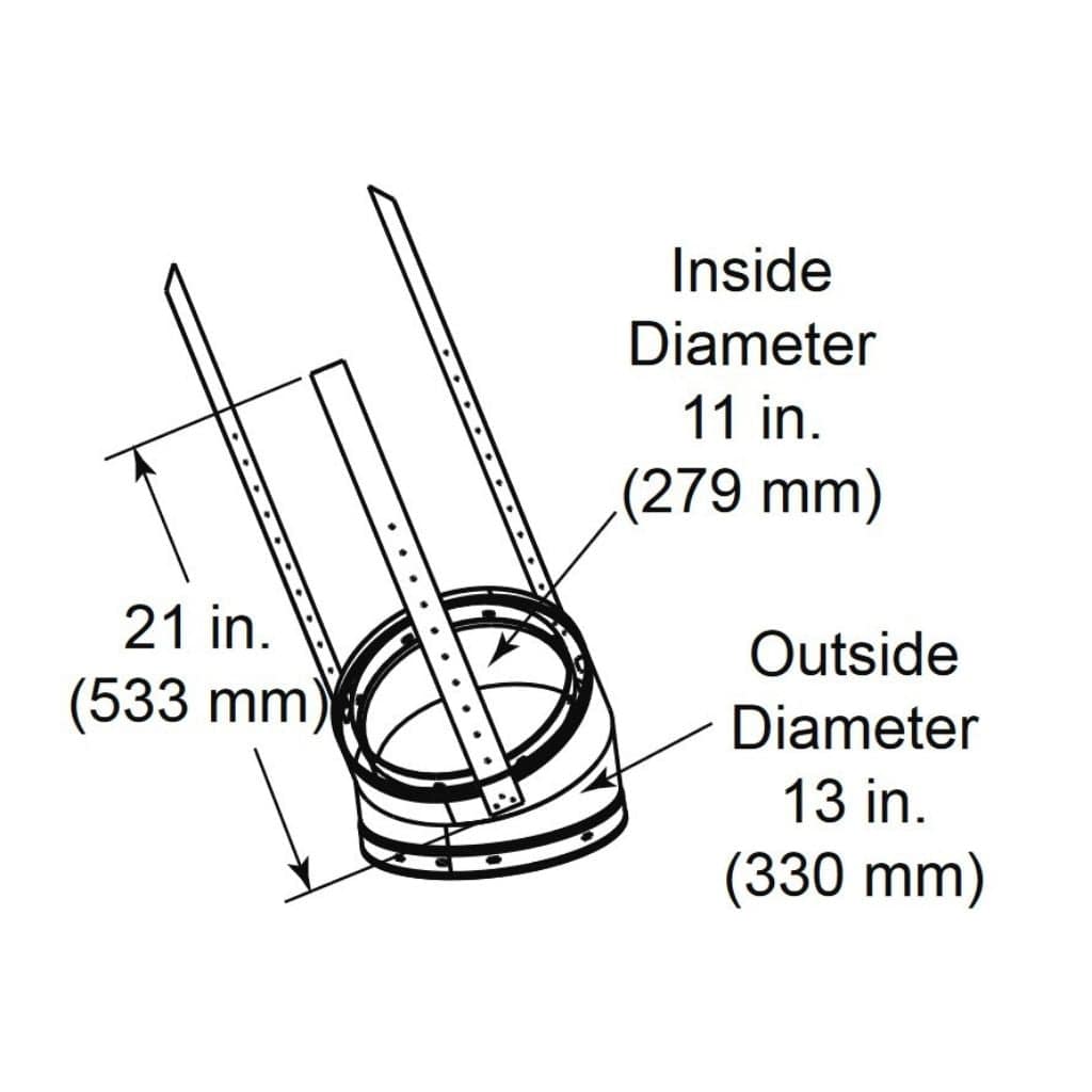 Majestic - SL1130 30 Degree Offset and Return Elbow for SL1100 Series Pipe