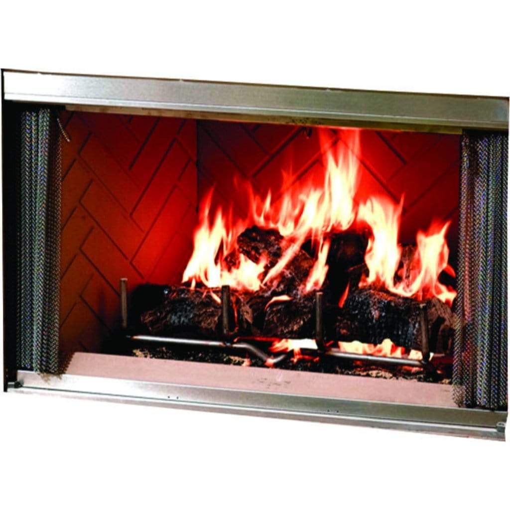 Majestic - Stainless Steel BiFold Glass Door for Montana Wood Burning Fireplace