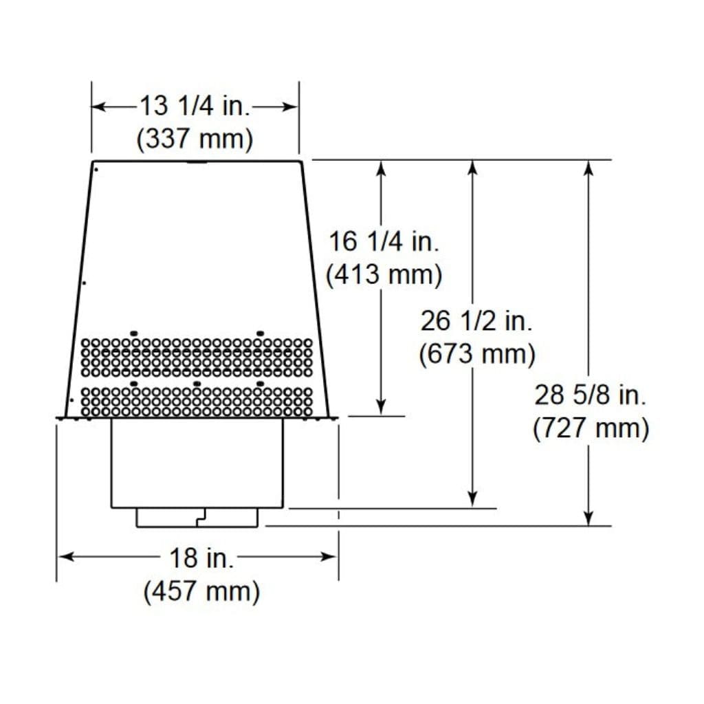 Majestic - TS345 Trapezoid Termination Cap for SL300 Series Pipe