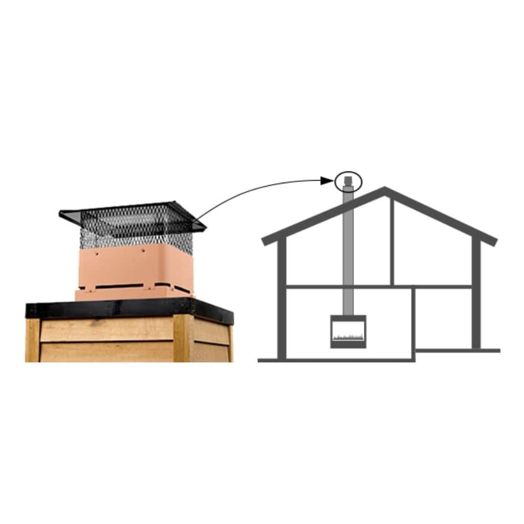 Majestic - TCG375 Vertical Terra Cotta Termination Cap Cover for Direct Vent and B-Vent Gas Units