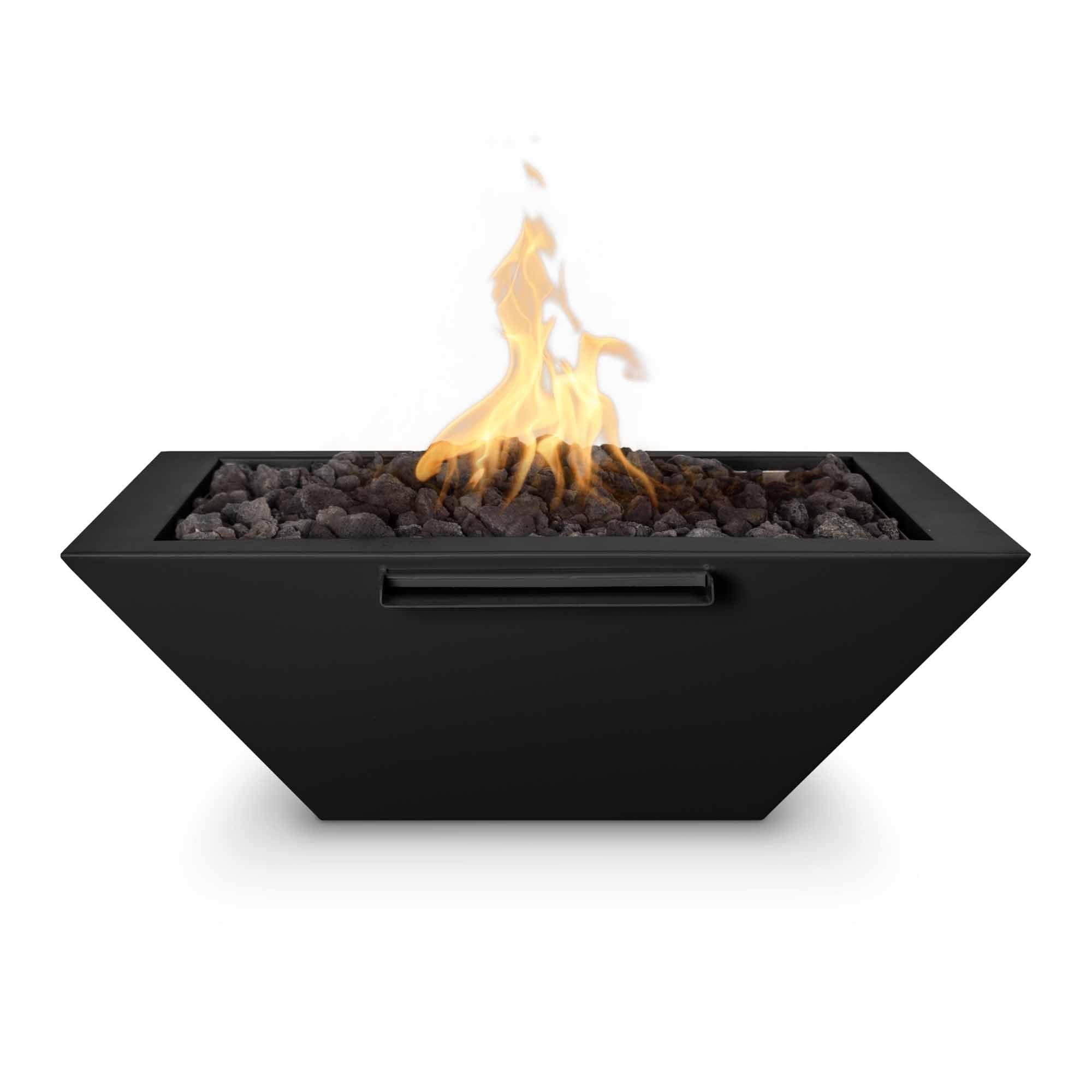 The Outdoor Plus 30 Inch Maya Powder Coated Steel Square Fire & Water Bowl