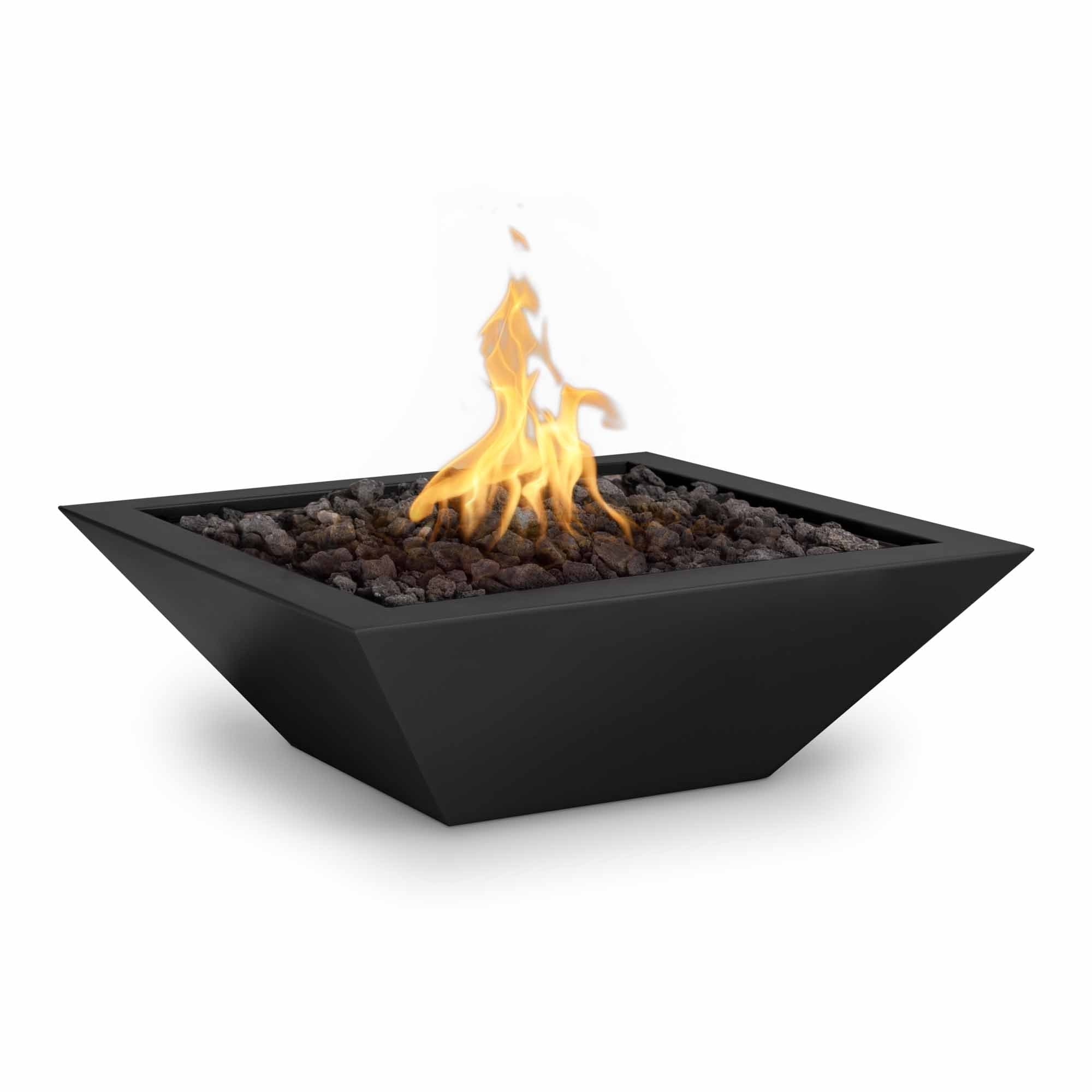 The Outdoor Plus - Maya Powder Coated Steel Square Fire Bowl 36"