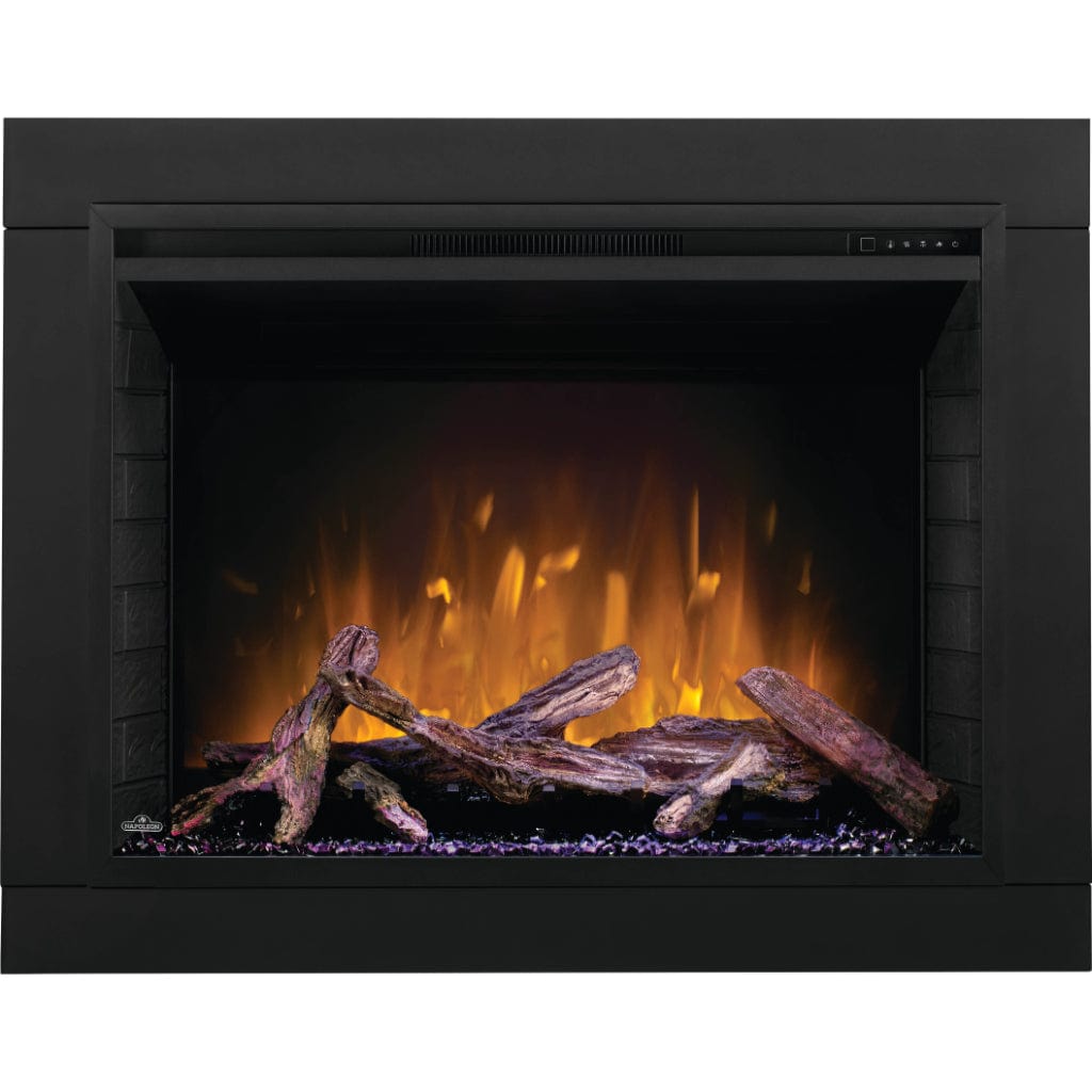 Napoleon Element NEFB42H-BS 42 inch Built-in Electric Fireplace With Realistic Log Set