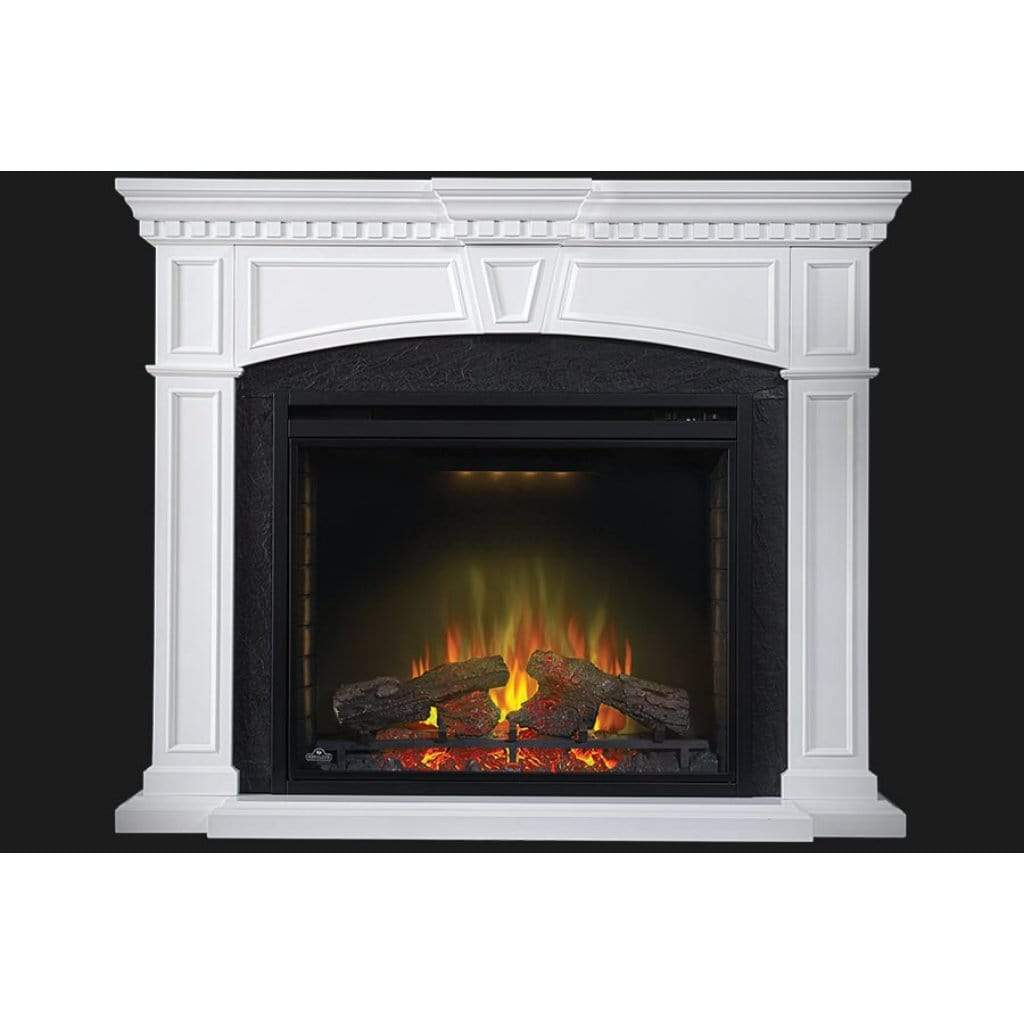 Napoleon Taylor 55Inch Electric Fireplace Mantel Package in White